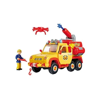 Image de Simba Sam le Pompier Pick Up Vénus 2.0 Effets Sonores et Lumineux 1 Figurine + Accessoires Inclus Piles Incluses 109251094038, Jaune