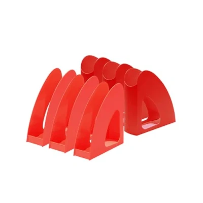Image de HAN porte revues Re LOOP 6 revues, dites oui au 100% recyclé, moderne, design jeune, pour documents formats A4/C4, rouge, 16218 917 76 x 239 256 mm