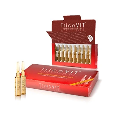 Image de TricoVIT ampoules Anti Chute de Cheveux. Traitement Professionnel Capillaire Chute. Active la Croissance des Cheveux, Renforce Fibre et Réduit 10 Ml