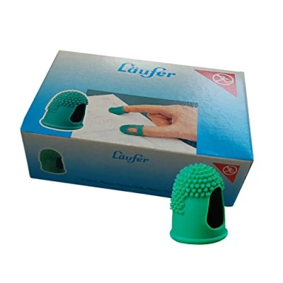 Image de Läufer 77211 Lot de 10 Tourne Lames sans Latex avec Picots Fins en Caoutchouc Vert Ø 15 mm