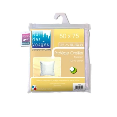 Image de Nuit des Vosges 2066913 Aubin sous Taie d&#039;oreiller Absorbante Molleton/Coton Blanc 50 x 75 cm