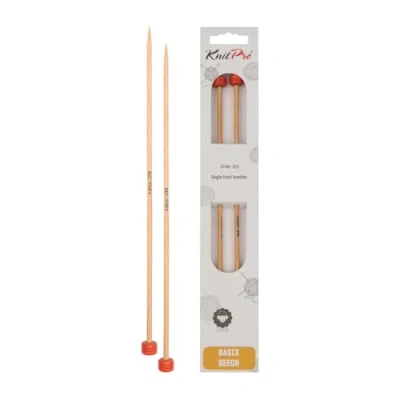 Image de KnitPro KP35424 Basix Aiguille Simple de Pointe Bois Multicolore 25 x 0,4 5 cm