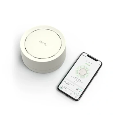 Image de Radoff Now *White Limited Edition Appareils Mesurant Qualité Air Intérieur avec Détecteur Co2 COV PM, Compatible Alexa Thermomètre Connecté Wifi, Capteur Humidité, Pression Atmosphérique