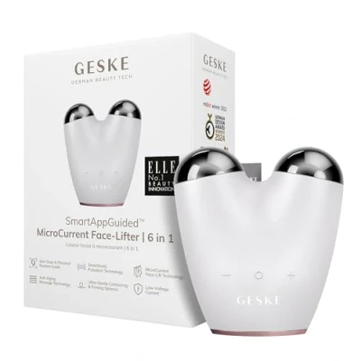 Image de GESKE SmartAppGuided™ MicroCurrent Face Lifter 6 in 1 Lifting facial Outils de soins la peau visage Appareil anti âge Micro courant contre les rides