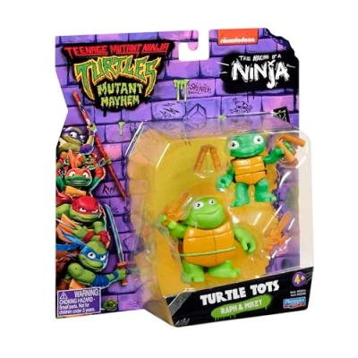 Image de Teenage Mutant Ninja Turtles Turtle Tots Figure 2 Pack Michelangelo and Raphael