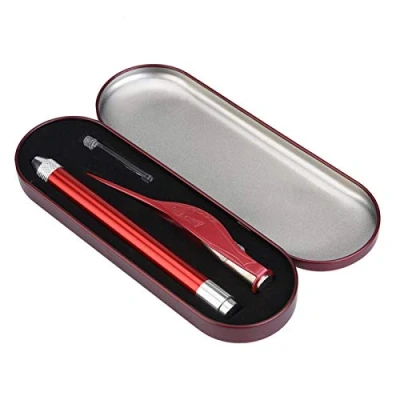 Image de Nettoyant Oreille Bougies pour les Oreilles avec Lumière à LED Ear Wax Cleaner Kit En acier Inoxydable Soins des (Red)