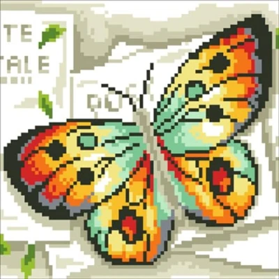 Image de Pracht Creatives Hobby Diamond Painting Set, Tableau avec Motif Papillon et Accessoires, Set de Bricolage pour Peindre des Pierres Scintillantes, Enfants à partir 5 Ans