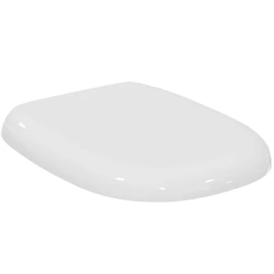 Image de Ideal Standard Abattant WC TESI T663001 Lunette toilette Siège Facile à installer Résistant Ne rouille pas Fixations incluses Blanc,Modèle authentique