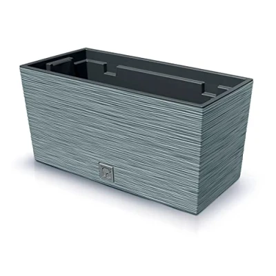 Image de Pot de fleurs avec reserve d&#039;eau 8 L gris galet FURU