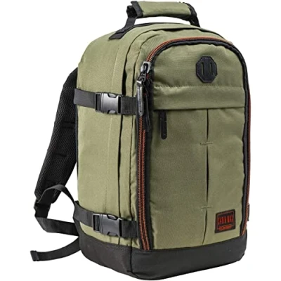 Image de Cabin Max Metz 45x36x20 cm Sac à dos pour bagages main. Conçu s&#039;adapter la franchise maximale sous le siège Easyjet 45 x 26 20cm (30L Kaki)