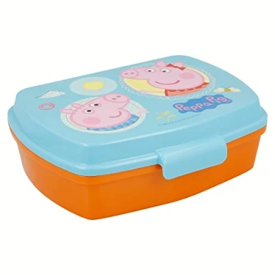 Image de Unbranded 8020166 Peppa Pig Georges Boite à Gouter, Plastique, Bleu, 17,2 x 13,8 5,5 cm