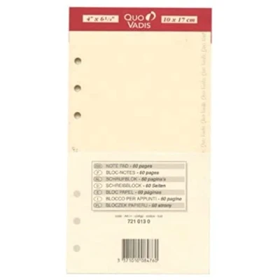 Image de Quo Vadis Accessoires de TIMER Recharge BLOC NOTES pour 17 Papier ivoire Clairefontaine Format 10x17cm