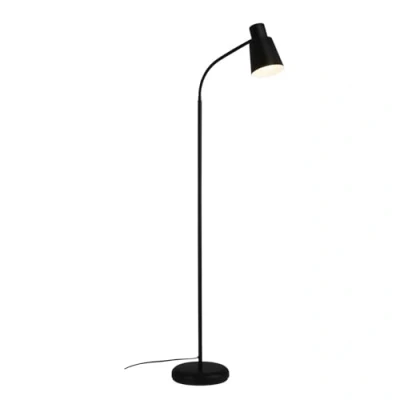 Image de BRILONER Lampadaire pour la décoration du salon et lampe de lecture, pivotante, salon, bouton pied, éclairage indirect, noir
