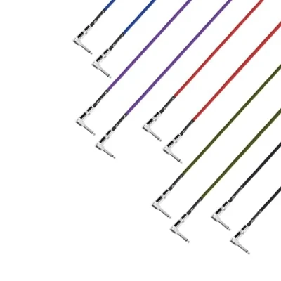 Image de Adam Hall Cables 4 STAR IRR 0060 Set Pedalboard Patch Cable of 5 angled Jack TS 0.6 m
