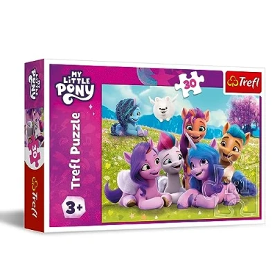 Image de Trefl My Little, Pony amicaux 30 Éléments Puzzle avec des Personnages de Contes fées, Divertissement créatif, Amusant pour Les Enfants à partir 3 Ans, 18299, Multicoloured