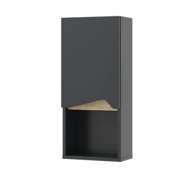 Image de Vicco Armoire de Marelle, Anthracite/Anthracite, 30 x 67 cm avec Porte et Compartiment Ouvert