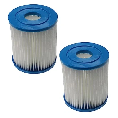Image de vhbw 2X Cartouches filtrantes Compatible avec Bestway Flowclear 58381 (1,249 l/h) Piscine Pompe de Filtration, Filtre à Eau Bleu/Blanc