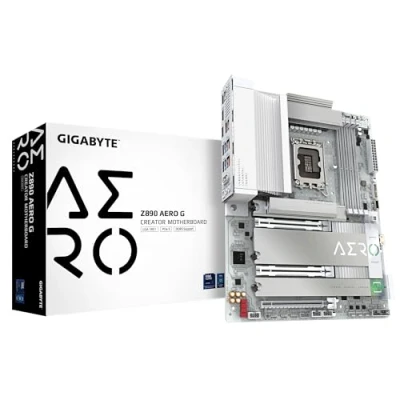 Image de GIGABYTE Carte mère Z890 Aero G Prend en Charge Les processeurs Intel Core Ultra (série 2), 16+1+2 Phases VRM, jusqu&#039;à 8800MHz DDR5 (OC), 1xPCIe 5.0 + 4xPCIe 4.0, Wi FI 7, LAN 2.5GbE
