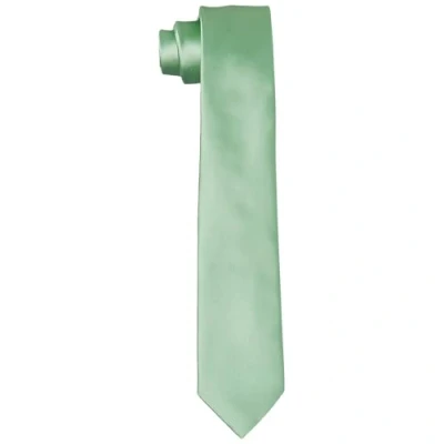 Image de DonDon Cravates pour hommes, faites à la main, look soie 6 cm Vert citron