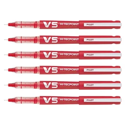 Image de PILOT 40632 Roller V5 Rechargeable écriture fine 0,3 mm niveau encre liquide visible écologique régulateur débit