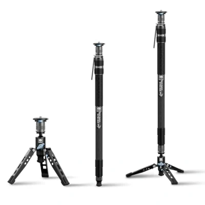 Image de SIRUI 3 en 1 Monopode pour Appareils Photo, 65&quot; Carbone avec Pieds, Réglage Rapide de la Hauteur Une Seule étape, Voyage Léger DSLR, Charge Maximale 22lbs, SVM 165