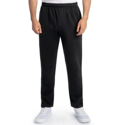 Image de Fruit of the Loom Eversoft Fleece Open Bottom Sweatpants with Pockets, Relaxed Fit, Moisture Wicking, Breathable Pantalon de survêtement, Noir, L Homme