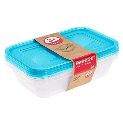 Image de Keeeper 2x Casiers Pliants Professionnels avec Poignées Souples, 54 x 37 28 cm, 45 l, Ben, Vert/Taupe