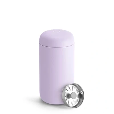 Image de Fellow Carter Move Tasse de voyage isotherme en acier inoxydable, gobelet à café avec intérieur céramique et protection anti éclaboussures, violet lavande, 340 ml