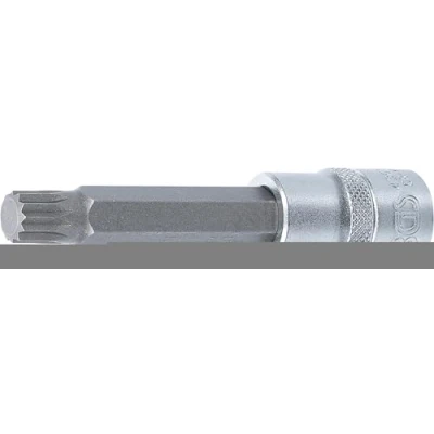 Image de BGS 4363 Douille à embouts longueur 100 mm 12,5 (1/2&quot;) denture multiple intérieure (pour XZN) M12