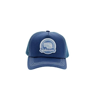 Image de BRISA VW Collection Baseballkappe/Militär/Kappe/Hut Volkswagen mit Motiv Käfer/Beetle Oder W T1 Combi Bus (Vintage Logo/Bleu)