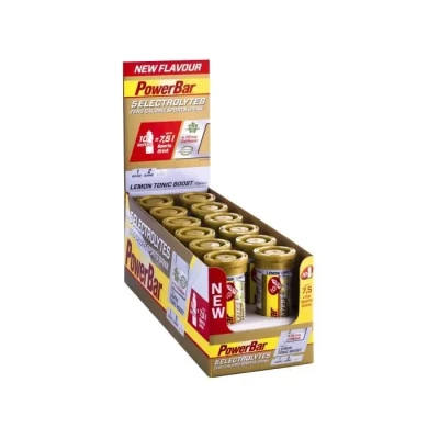 Image de Powerbar 5 Electrolytes Lemon Tonic 12x10Tabs Tablettes effervescentes fournissant les électrolytes + 75 mg caféine