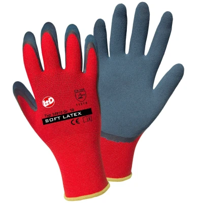Image de L+D 14910 9 Gant de protection orange, bleu foncé Polyester, Élasthanne