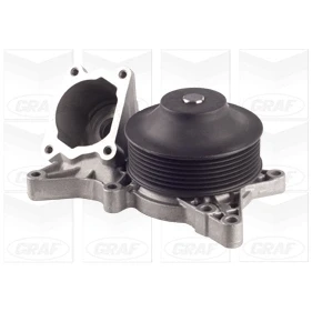 Image de GRAF PA1116 Pompe à eau avec joint d&#039;étanchéite mécanique Thermoplastique 94 pour système dentrainement courroie trapézoïdale nervures BMW: X5
