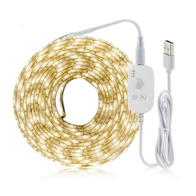 Image de AUSUKY Bande lumineuse LED USB avec détecteur de mouvement PIR 5 V Blanc chaud 2 m