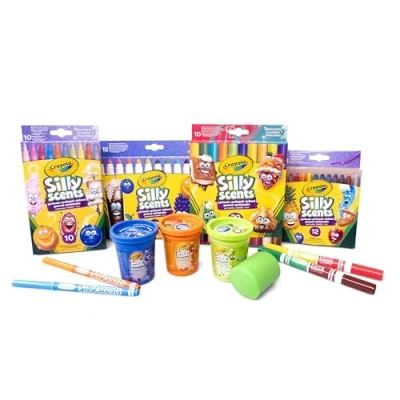 Image de CRAYOLA Les profumelli Set Commodité, pour Peinture avec Couleurs parfumés, l&#039;école et Temps Libre, 7455 Version Italienne Ensemble de 52 pièces Assortis