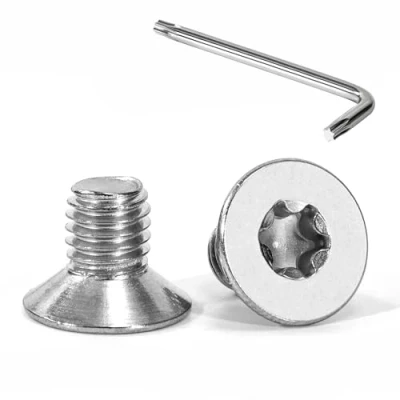 Image de Tunejoy Vis à Tête Fraisée Torx M8 x 12 mm Six Pans Creux en Acier Inoxydable A2 V2A Métaux avec Clé T40 Filetage Complet 20 Pièces