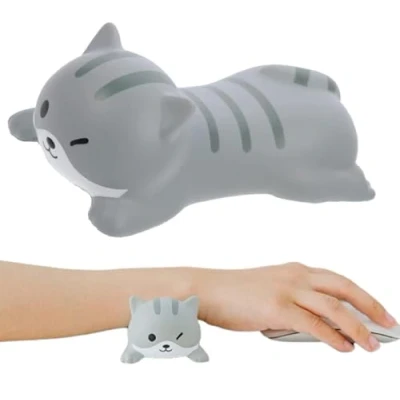 Image de Repose Poignet Silicone,Poignet Tapis de Souris D&#039;Ordinateur Support Repos Mignon Jeu peut Soulager la Fatigue Main