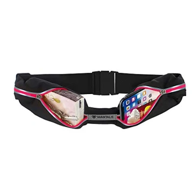 Image de Wantalis Xtens Ceinture Double Poche Extensible Mixte Adulte, Rose, FR Unique (Taille Fabricant : 75 160 cm)