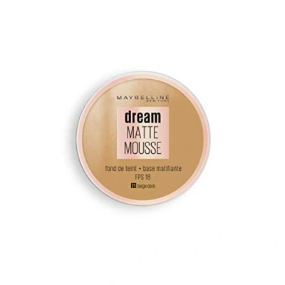 Image de Maybelline New York Fond de Teint Mousse Matifiant FPS18 Dream Matte Beige Doré (21)