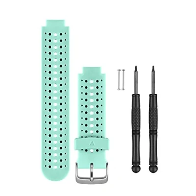Image de Garmin Bracelet de Rechange pour Montres Forerunner 235 Silicone Vert d&#039;Eau/Noir