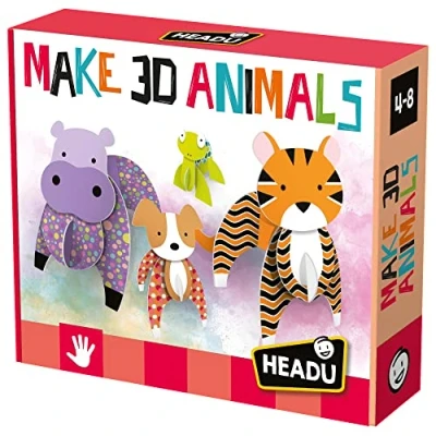 Image de Headu Make 3D Animals Unisexe Enfant, Multicolore, Taille Unique