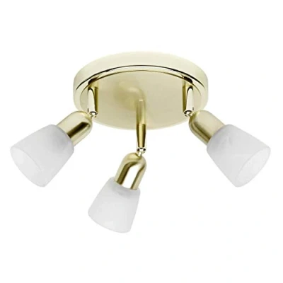 Image de BRILLIANT lampe Sofia Spotrondell 3flg laiton/blanc albâtre 3x D45, E14, 40W, adaptées aux lampes à suspension (non incluses) Échelle A ++ E Têtes pivotantes