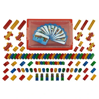Image de Theo Klein 136 Manetico Special Set 104 briques aimantées aux formes et couleurs diverses 12 fiches de modèles Jouet pour enfants à partir d&#039;un an