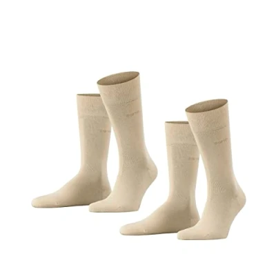 Image de Esprit Basic EASY 2PACK UNI Chaussettes, Homme, Taille: 43 46, Cream (4011)