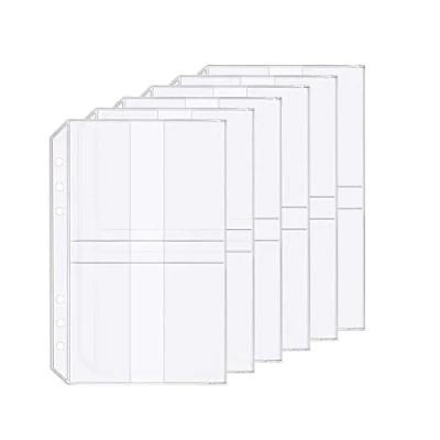 Image de Accessoire pour classeur à anneaux en D Pochettes perforées Séparateur Règle Onglet Index (Porte cartes professionnelles, A5)