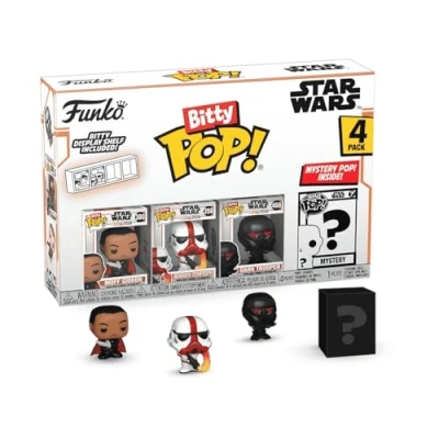 Image de Funko Bitty Pop ! Mandalorian Moff Gideon™, Incinerator Stormtrooper™, Dark Trooper™, et Une Figurine mystère 0,9 Pouce (2,2 cm) à Collectionner Idée Cadeau