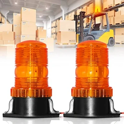 Image de 2pcs Gyrophare LED orange 10 110V lumière stroboscopique d&#039;urgence Attention signalement Ambre lumières pour camion véhicule …