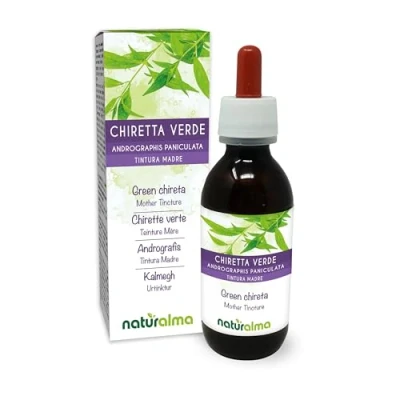 Image de Chirette verte (Andrographis paniculata) sommités Teinture Mère sans alcool Naturalma Extrait liquide gouttes 120 ml Complément alimentaire Végétalien ou végan