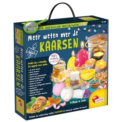 Image de LISCIANI Je suis un Genie L&#039;Atelier de Bougies Kit d&#039;Expérience Scientifique et Créative pour Enfants 8 Ans Plus Fabrication Colorées, Lanternes Fabriqué en Italie