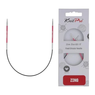 Image de KnitPro Aiguilles à tricoter fixes Zing Épingles circulaires 22,5 cm x 2 mm
